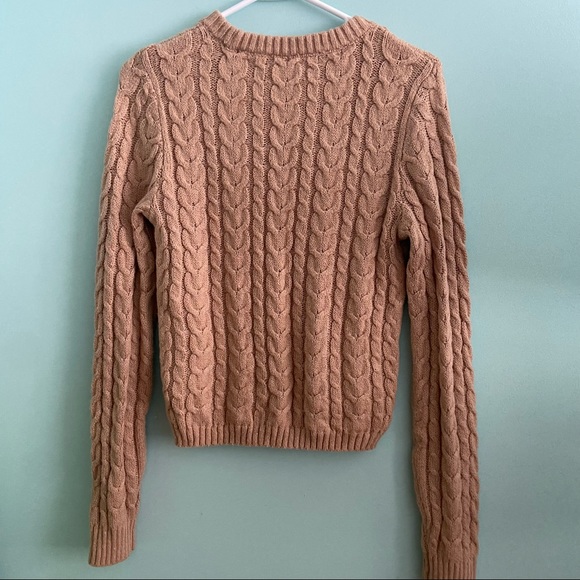 American Eagle Light Brown Cable Knit Sweater - Picture 3 of 3